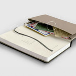 Interior pocket - Iconic Souvenir B6 Lined Notebook With Band