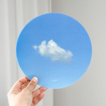 Photography design - Mingkit Cloud Circle PVC Mouse Pad