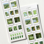 Green design sticker - Mingkit Green Instant Photo Removable Sticker