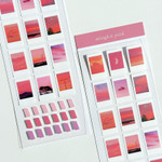 Pink tone stickers - Mingkit Pink Instant Photo Removable Sticker