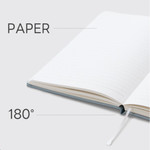 100gsm paper & Ribbon bookmark - Indigo 2026 Prism Mellow Leather A5 Dated Weekly Planner