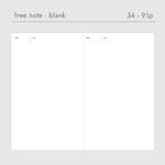 Free Blank Note - Dash and Dot Documoment Dateless Monthly Planner