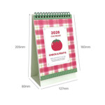 Size - 7321 Design 2026 Check & Fruits Desk Calendar Size - 7321 Design 2026 Check & Fruits Desk Calendar