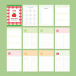 Calendar Pages - 7321 Design 2026 Check & Fruits Desk Calendar Calendar Pages - 7321 Design 2026 Check & Fruits Desk Calendar