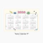 Yearly Calendar - Kakao Friends 2026 Choonsik Basic Desk Calendar