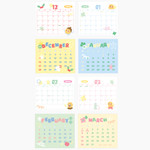 Monthly Calendar - Kakao Friends 2026 Choonsik Shape Desk Calendar