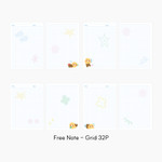 Grid Note - Kakao Friends Blue Choonsik Undated Weekly Planner
