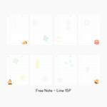 Lined Note - Kakao Friends Blue Choonsik Undated Weekly Planner