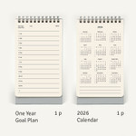 Calendar Pages - Paperian 2026 One Month Goal Tracker Desk Calendar