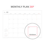 Monthly Plan - O-Check 2026 Mon Journal A5 Dated Lined Weekly Planner