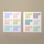 Pastel - O-Check 2026 Monthly Index Calendar Sticker Set