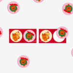 Circle Stickers - pureureum design Cupid Bear Christmas Sticker Pack