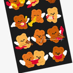 Bears with Angel Wings - pureureum design Cupid Bear Concert Paper Sticker