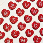 Glitter Sticker - pureureum design Cupid Bear Heart Alphabet Holographic Sticker