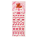 pureureum design Cupid Bear Ribbon Holographic Sticker