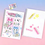 Blank Notebook - GOLGOLZ Happy Life Spiral Blank Notebook