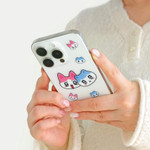 Fits phone cases - GOLGOLZ Cute Face Emoji Clear Sticker