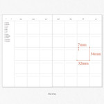 Monthly - Indigo Mind Snap 6 Months Dateless Monthly Diary Journal