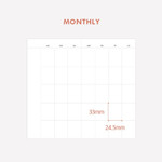Monthly - Indigo Gibon 6 Months Dateless Weekly Diary Journal