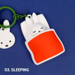 Sleeping - Miffy Dreamland Figure Keyclip With Slicone Strap