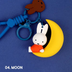 Moon - Miffy Dreamland Figure Keyclip With Slicone Strap