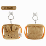Brown - Miffy Plush AirPods Drawstring Pouch with Bunny Carabiner