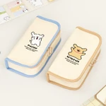 Box Type Pencil Case - Maltese Puppy Canvas Large Pencil Case