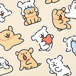 Maltese Puppy Big Point Removable Sticker Pack