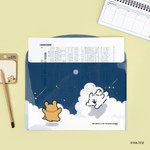 Horizontal Envelope Design - Maltese Puppy A4 Velcro Document Organizer