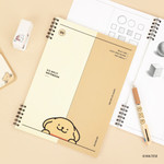 Retriever - Maltese Puppy B5 2-Section Divided Notebook