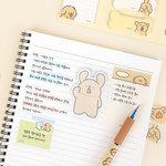 Varied Adhesive Position - Maltese Puppy 4-Tier Sticky Note Set