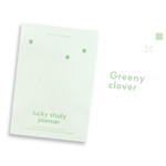 Greeny Clover - Dash and Dot Lucky 1 Month Dateless Daily Study Planner