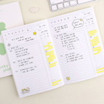 Opens Flat - Dash and Dot Lucky 1 Month Dateless Daily Study Planner