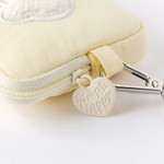 "More Happy" Heart Zipper - Romane Brunch Brother Mogry Hug Card Wallet With Strap