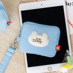 Sky Blue - Romane Brunch Brother Mogry Hug Card Wallet With Strap