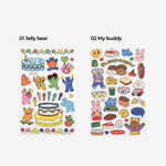 Set of 8 sheets - Dailylike Line Holographic Removable Sticker Set of 8 Sheets