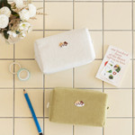 Cute Mogry Design - Romane Brunch Brother Mogry Corduroy Zipper Pouch