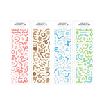 Pack of 8 Sheets - Mellee Factory Topping Confetti Removable Sticker Pack