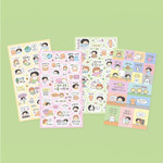 Pack of 4 sheets - Indigo Mindfulness Diary Decorative Sticker Pack