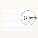 7.3 mm Line Spacing - Prism 220 Hardcover A5 Lined Notebook With Elastic Band