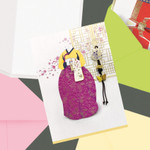 Premium Elegance Card - From&To Handmade Korean Traditional Hanbok Greeting Card