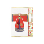 Red - From&To Handmade Korean Traditional Hanbok Greeting Card