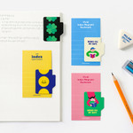 Cute illustration - Bookfriends Vivid Index Magnetic Bookmark