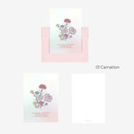 01 Carnation - Dailylike Shimmering Hologram Card And Envelope Set