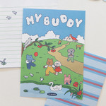 Letter Set - Dailylike My Buddy Shape Letter And Envelopes Set 01-02