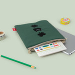 Zipper Closure - All new frame Black Cat With Clover iPad Mini Tablet Pouch (8.3")