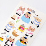 129 Restaurant  Bear - roomroom Cute Decorative Sticker 127-134