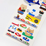 130 Sushi Bear - roomroom Cute Decorative Sticker 127-134