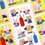 153 Boxing Gym Bear - roomroom Cute Decorative Sticker 151-156