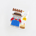 Farmer Bear - roomroom Bear Removable Sticker